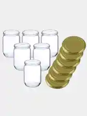Банка стеклянная СКО 0.5 л - 6 шт, 10 крышек СКО 1-82 (жесть)