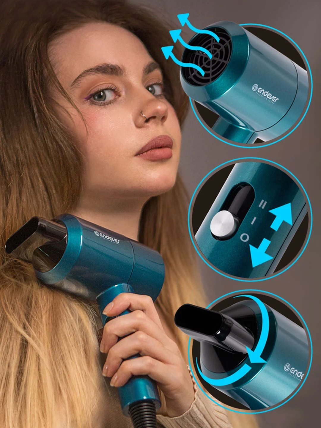 Фен для волос ENDEVER AURORA-478