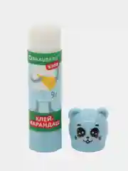 Клей-карандаш Зверята: хрюшка, тигр, панда, 9 г, фигурный колпачок, 3 шуки, Brauberg Kids