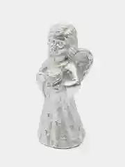 Серебряный ангел с сердечком, высота 10 см, гипс, декор, подарок