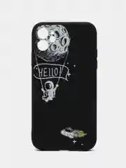 Черный чехол для айфон (iPhone) 11 12 13 Plus XR Pro Max силиконовый про макс