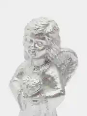 Серебряный ангел с сердечком, высота 10 см, гипс, декор, подарок