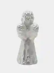 Серебряный ангел с сердечком, высота 10 см, гипс, декор, подарок