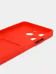 Красный чехол на Tecno Spark 20 Pro / 20S Pro (Техно Спарк 20 Про/20S Про) с карманом для карт