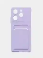 Лавандовый чехол на Tecno Spark 20 Pro / 20S Pro (Техно Спарк 20 Про/20S Про) с карманом для карт