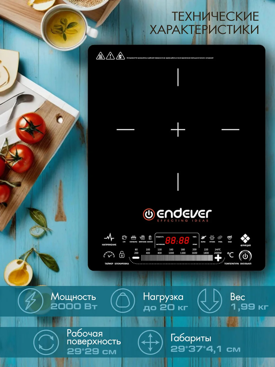Индукционная плита Endever Skyline IP-60