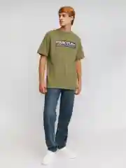 Бирюзовый мужские прямые джинсы Regular из хлопка