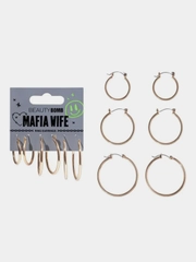 Серьги-кольца Beauty Bomb "Mafia wife", золотые