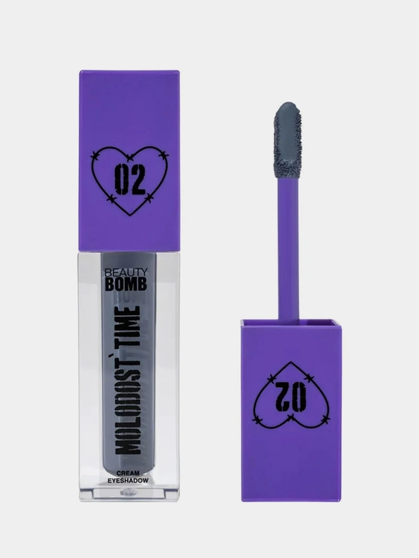 Кремовые тени для глаз Beauty Bomb Molodost time, 02 Golubka серо-голубой, 4 мл