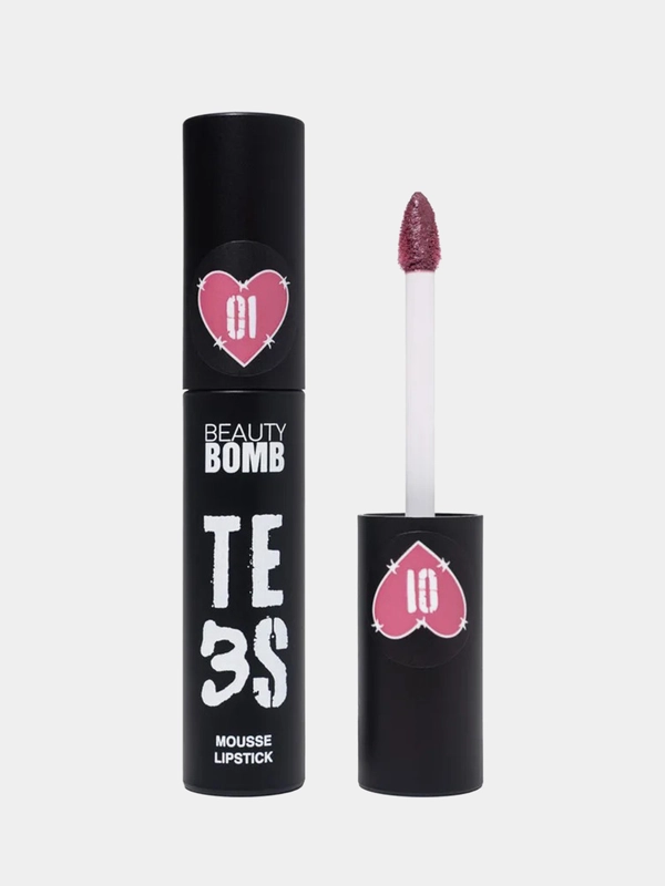 Муссовая помада для губ Beauty Bomb Te3s, 01 Business Casual пудровая роза, 3 г
