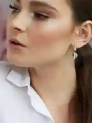 Серьги с природным горным хрусталем