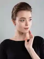 Длинные серьги асимметричные с кварцем