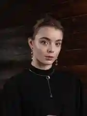 Длинные серьги с горным хрусталем