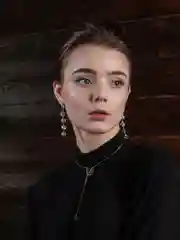 Длинные серьги с горным хрусталем