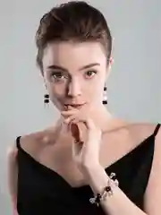 Браслет розовый кварц оникс