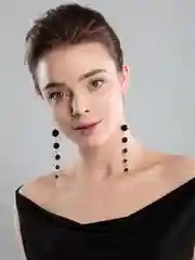 Длинные асимметричные серьги с агатом
