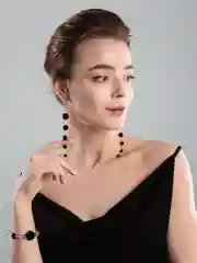 Длинные асимметричные серьги с агатом