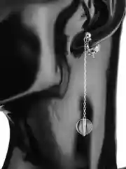 Длинные серьги клипсы хрусталь