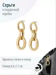 Серьги золотые цепочки