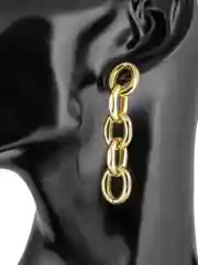 Длинные серьги золотые цепочки