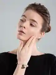 Серьги с мадагаскарским розовым кварцем