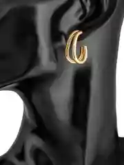 Геометрические серьги кольца
