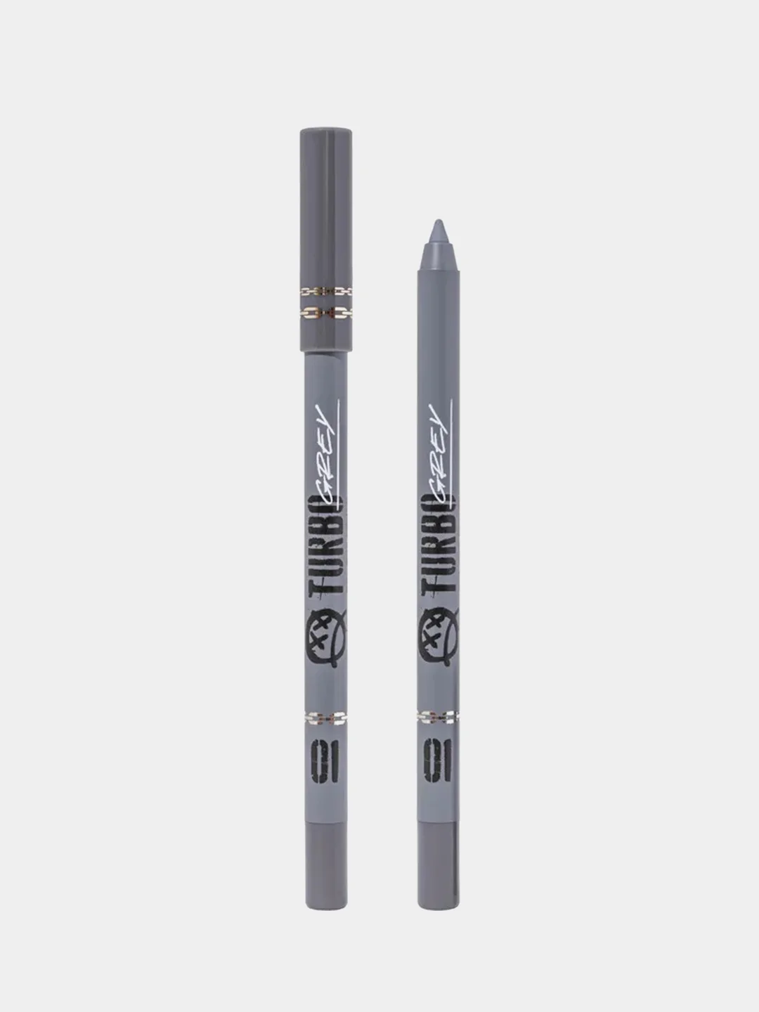 Карандаш для глаз гелевый Beauty Bomb "Turbo", 01 Grey-серый, с матовым финишем, 1.3 Г