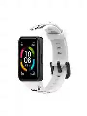 Белый силиконовый ремешок для Honor / Huawei Band 6, камуфляж, с принтом Nike Найк