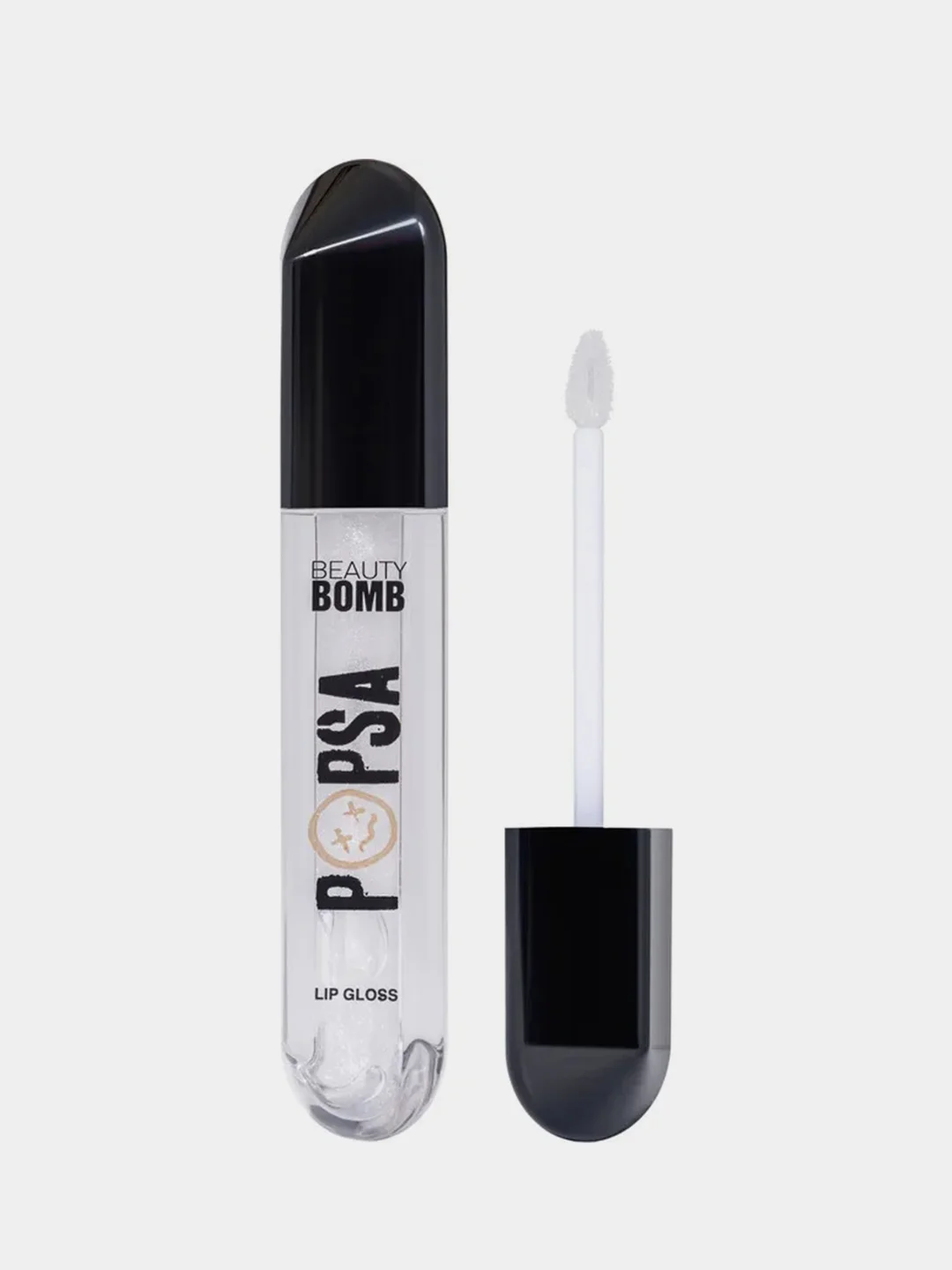 Блеск для губ Beauty Bomb "Popsa", 01 Blockbuster-прозрачный с блестками, 4 мл