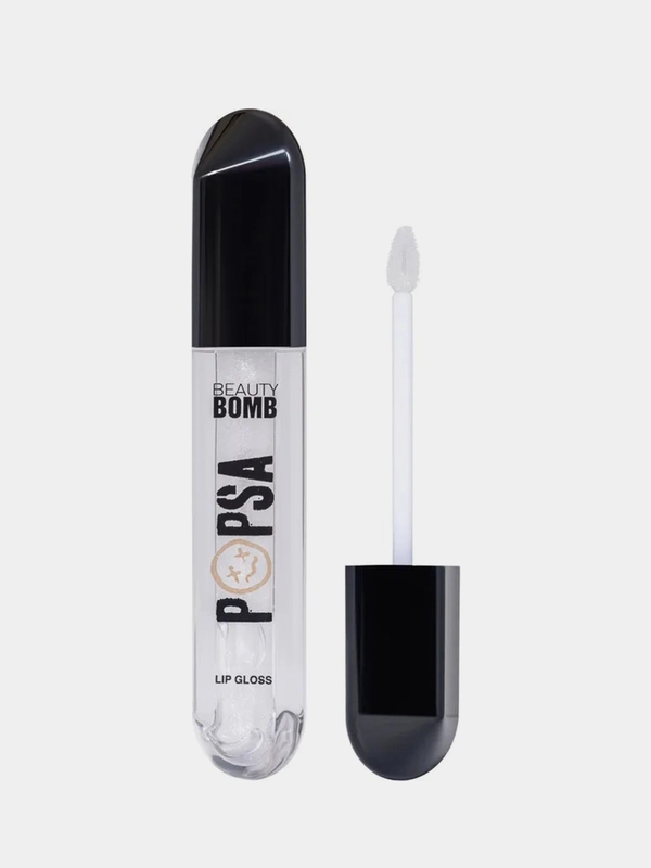 Блеск для губ Beauty Bomb "Popsa", 01 Blockbuster-прозрачный с блестками, 4 мл