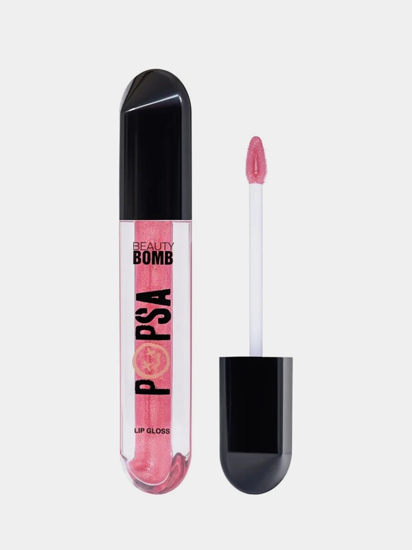 Блеск для губ Beauty Bomb Popsa, 02 Top The Charts розовый с блестками, 4 мл
