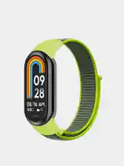 Лесной зеленый ремешок нейлоновый на липучке для Xiaomi Mi Band 8 / Mi Band 9