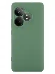 Зеленый чехол для Realme GT 6 /  6T / Neo 6 / Neo 6 SE силиконовый BROSCORP матовый/ прозрачный