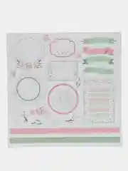 Цветная Washi-бумага 30х30 см Нежность природы, 12 листов, 12 дизайнов, 180 г/м2