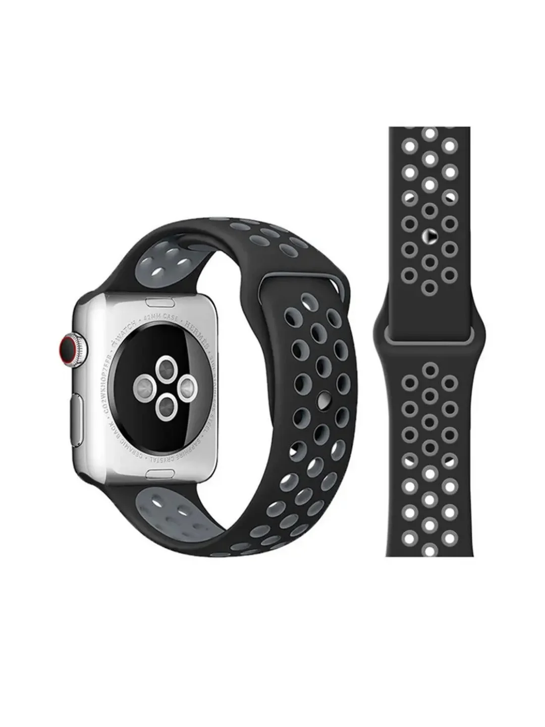 Серебряный спортивный ремешок для Xiaomi Amazfit Bip / GTR 42 мм / GTS / Samsung Gear S2