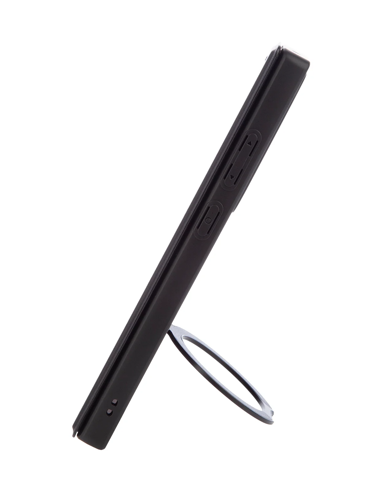 Черный чехол-книжка MagSafe для Samsung Galaxy S24, S24+, S24 Ultra из экокожи BROSCORP с кольцом