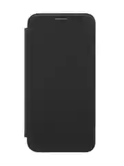 Черный чехол-книжка MagSafe для Samsung Galaxy S24, S24+, S24 Ultra из экокожи BROSCORP с кольцом