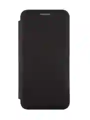 Черный чехол-книжка MagSafe для Samsung Galaxy S24, S24+, S24 Ultra из экокожи BROSCORP с кольцом