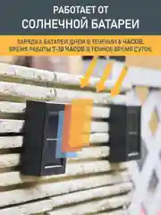Черный светодиодный фасадный светильник на солнечных батареях Glanzen RPD-0003-1-solar-2pcs 2 шт