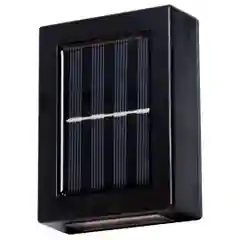 Черный светодиодный фасадный светильник на солнечных батареях Glanzen RPD-0003-1-solar-2pcs 2 шт