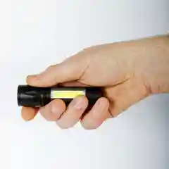 Черный светодиодный ручной аккумуляторный с 3 режимами USB фонарь GLANZEN UFL-0300-511