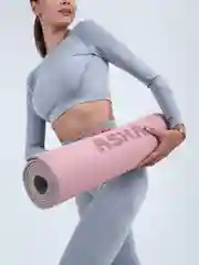 Розовый коврик для йоги и фитнеса ASKA, нескользящий TPE
