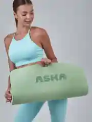 Салатовый коврик для йоги и фитнеса ASKA, нескользящий TPE