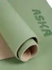 Салатовый коврик для йоги и фитнеса ASKA, нескользящий TPE