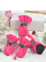 Розовый обувь светоотражающая с мехом для собак, 6 цветов