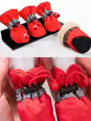 Красный обувь светоотражающая с мехом для собак, 6 цветов