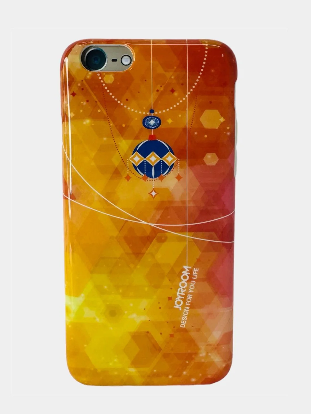 Оранжевый чехол с принтом для iPhone 6 / 6S