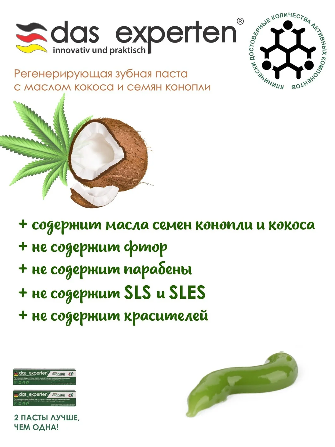 Натуральная зубная паста COCOCANNABIS Das Experten