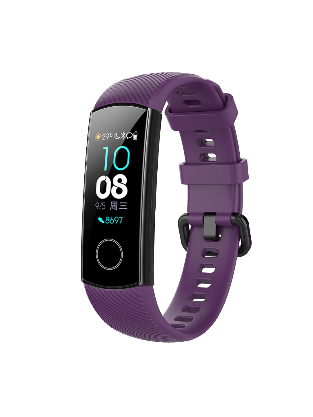 Фиолетовый ремешок для Huawei Honor Band 4, 5 силиконовый хонор банд