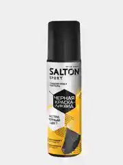 Краска черная ликвид для обуви Salton 75 мл с губкой - аппликатором, для кожи и текстиля